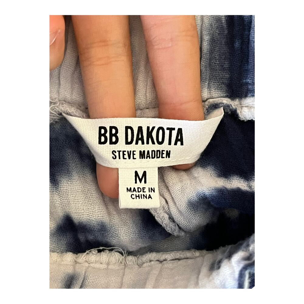 BB Dakota shorts Saturday's Child Tie Dye Smocked cotton gauze blue Medium M - Picture 4 of 4